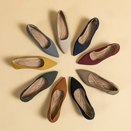 Comfortable Knit Heel Pump