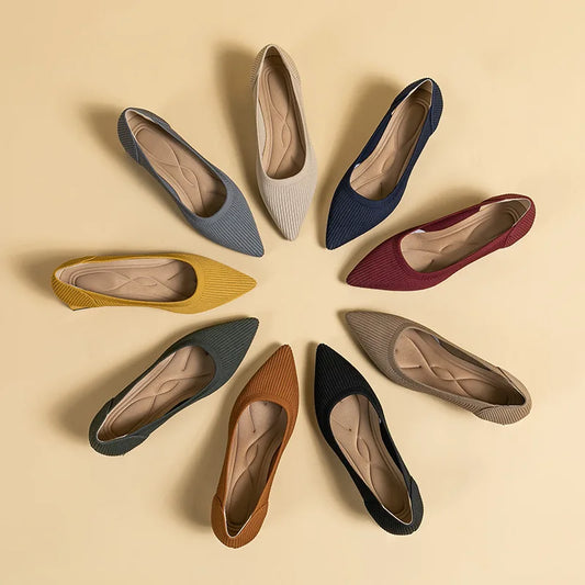 Comfortable Knit Heel Pump