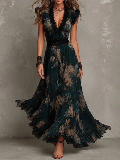 Women's Floral Tiered Maxi Dress
