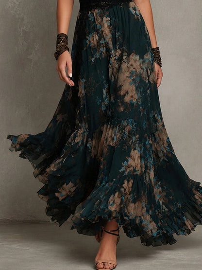 Women's Floral Tiered Maxi Dress