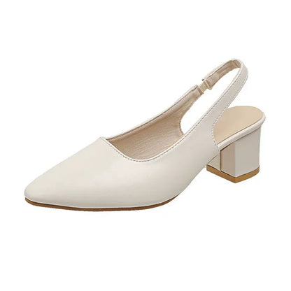 Women's Solid Color Chunky Heels