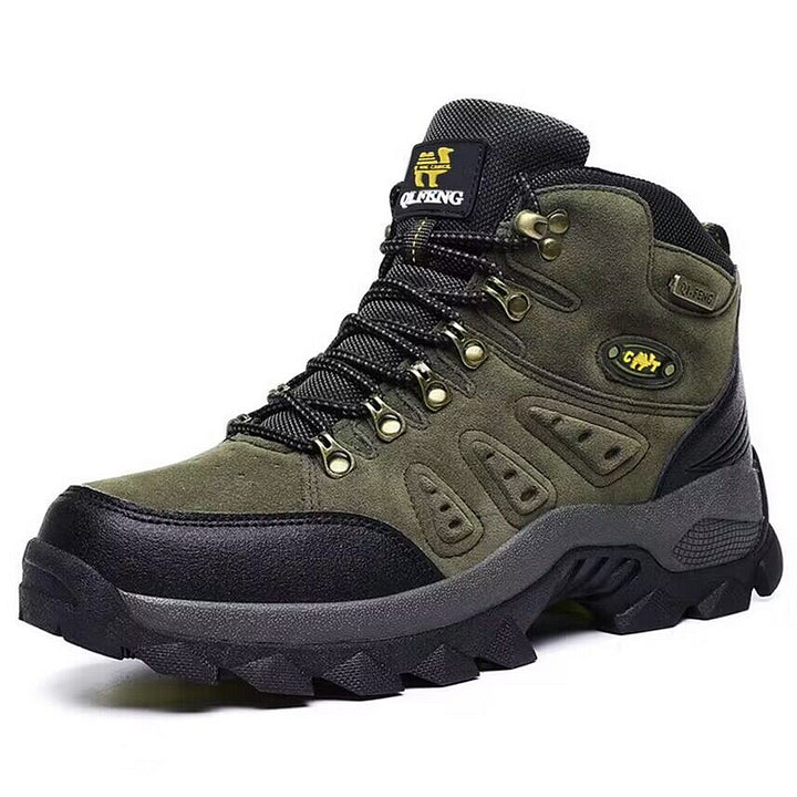 Men's Mountaineering Ankle Support Hiking Boots Waterproof Non-Slip Wide Toe Tactical Boots (Durability Upgrade)