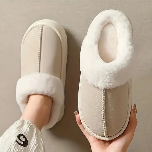 Women's Winter Slippers, Warm Fleece Lining, All-Season EVA Sole