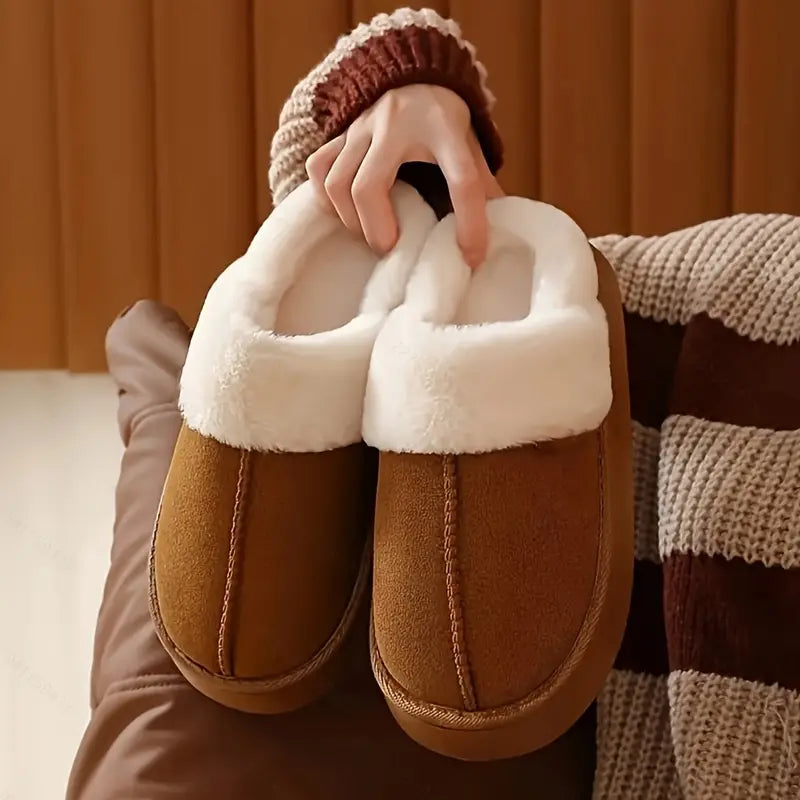 Women's Winter Slippers, Warm Fleece Lining, All-Season EVA Sole