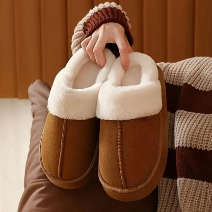 Women's Winter Slippers, Warm Fleece Lining, All-Season EVA Sole