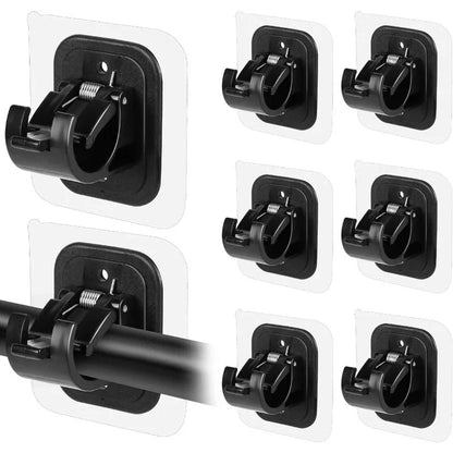 Drill-Free Adjustable Curtain Rod Bracket Holders