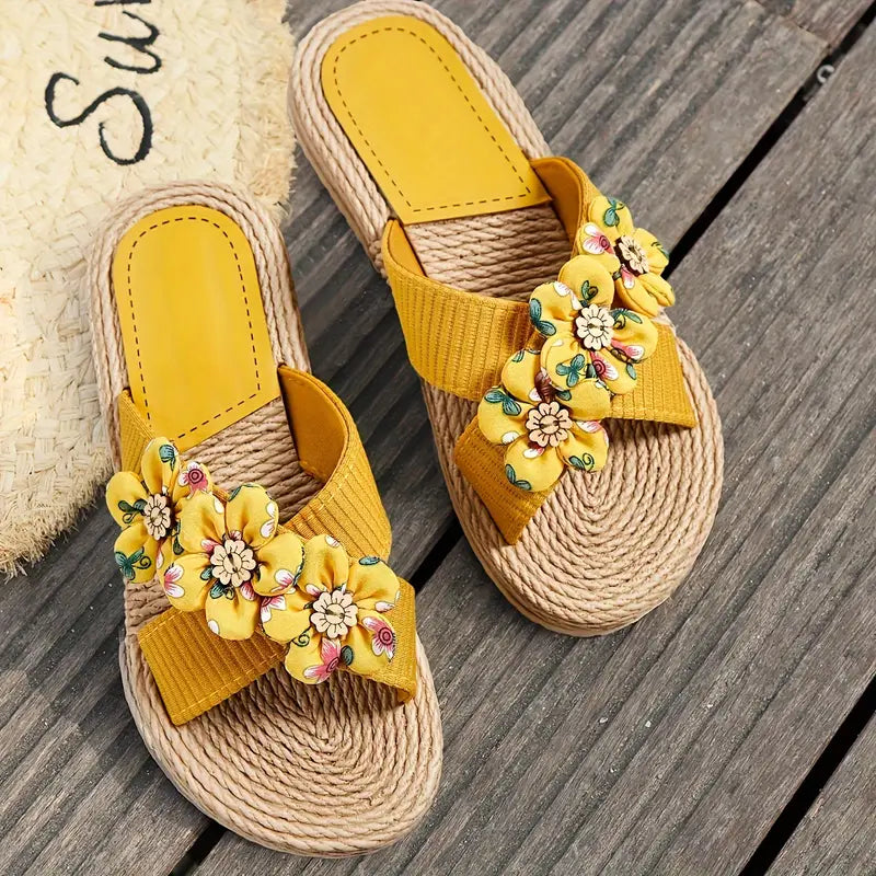 Women's 3D Floral Decor Sandals