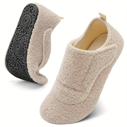 Women’s Wide Fit Adjustable Warm House Slippers