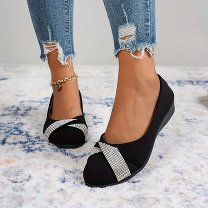 Women's Lightweight Rhinestone Wedge Support Shoes