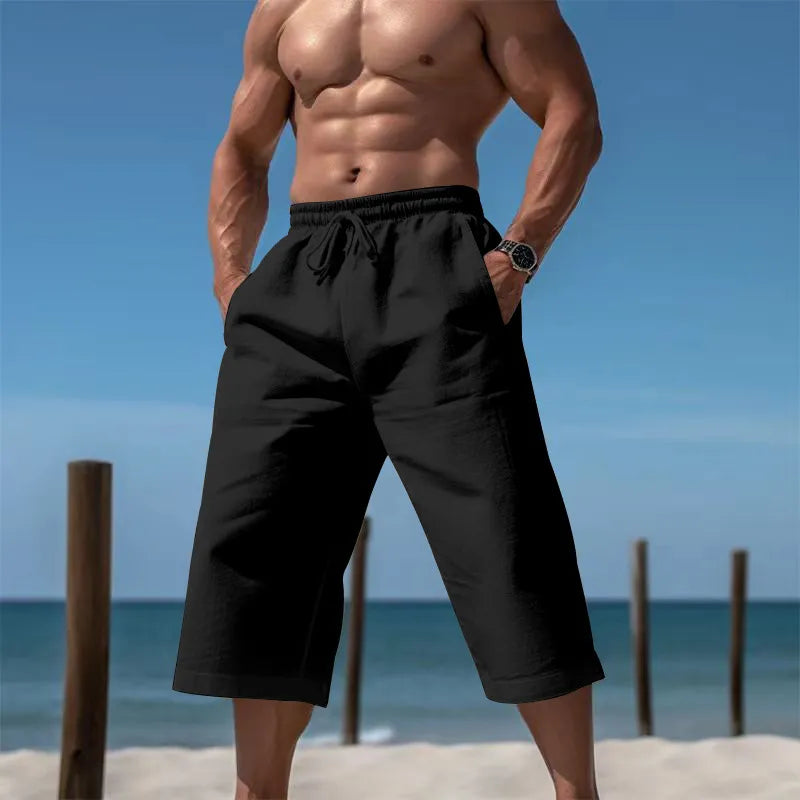 Men’s Cropped Drawstring Lounge Trousers