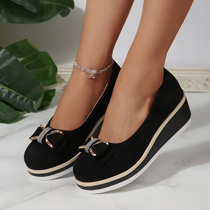 Women’s Bow Detail Wedge Court Shoes