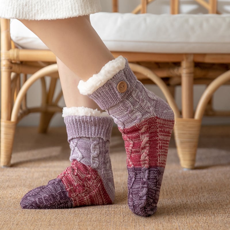 Women’s Ultra-Thick Knit Non-Slip Home Slipper Socks