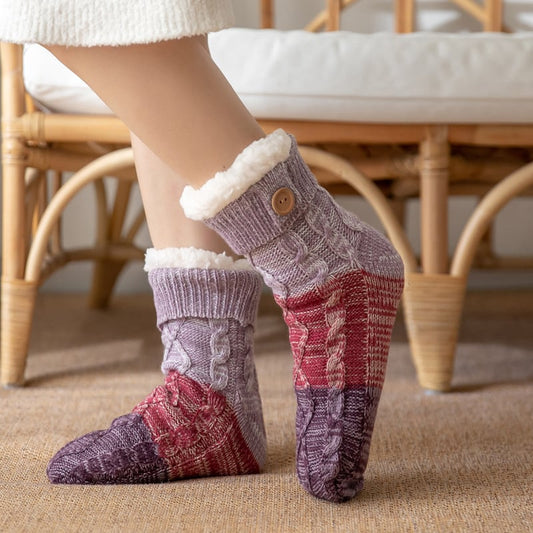 Women’s Ultra-Thick Knit Non-Slip Home Slipper Socks