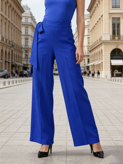 Women’s High-Waist Wide-Leg Belted Trousers