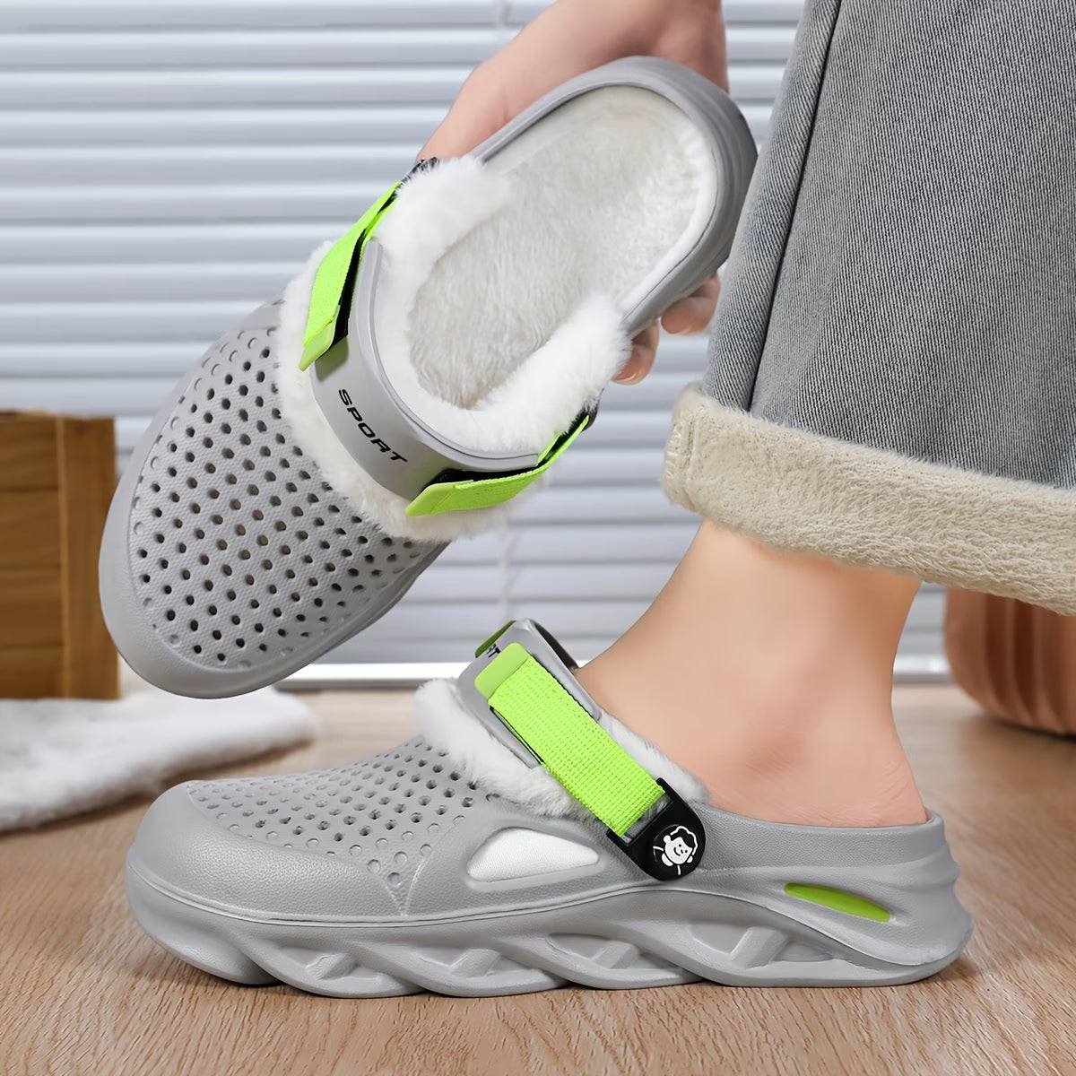 Ventilated Plush Lined Clogs
