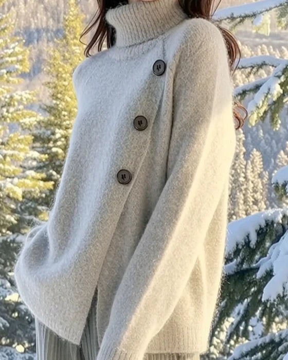 Women's High-Neck Knit Pullover