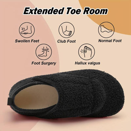 Women’s Wide Fit Adjustable Warm House Slippers