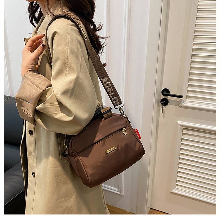 Women’s Nylon-Look Commuter Shoulder Bag