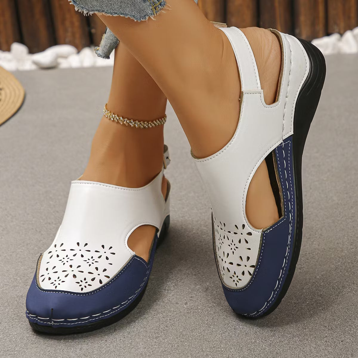 Women's Cut-Out Slingback Sandals