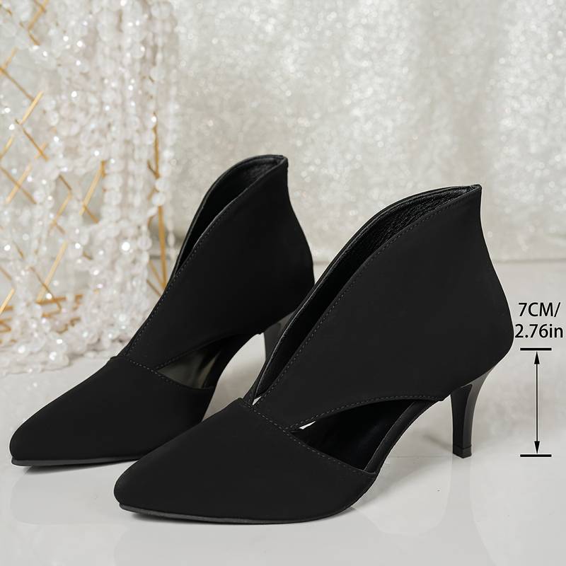 Women’s Pointed Toe Cut-Out Stiletto Court Heels
