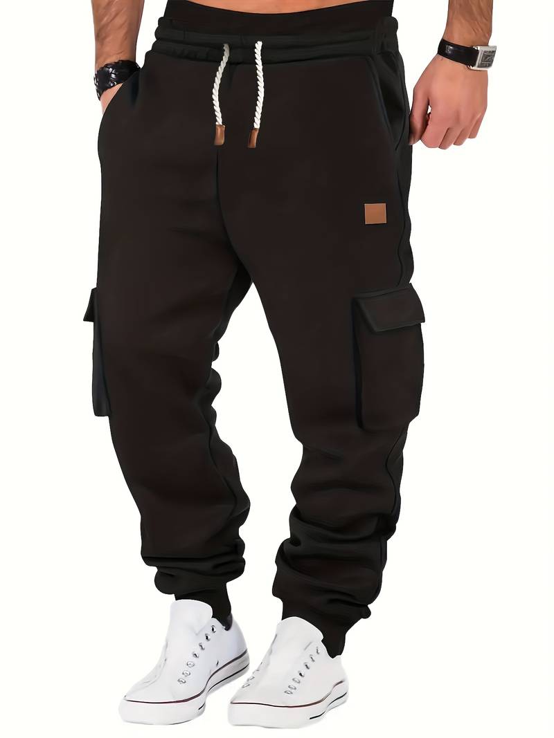 Men’s Classic Tapered Joggers with Drawstring Waist