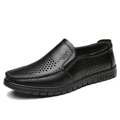 Classic Leather-Look Slip-On Shoes