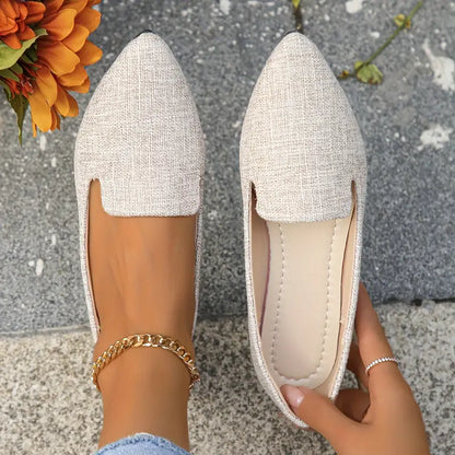 Elegant Black Slip-On Flats for Women - Lightweight, Comfortable & Versatile