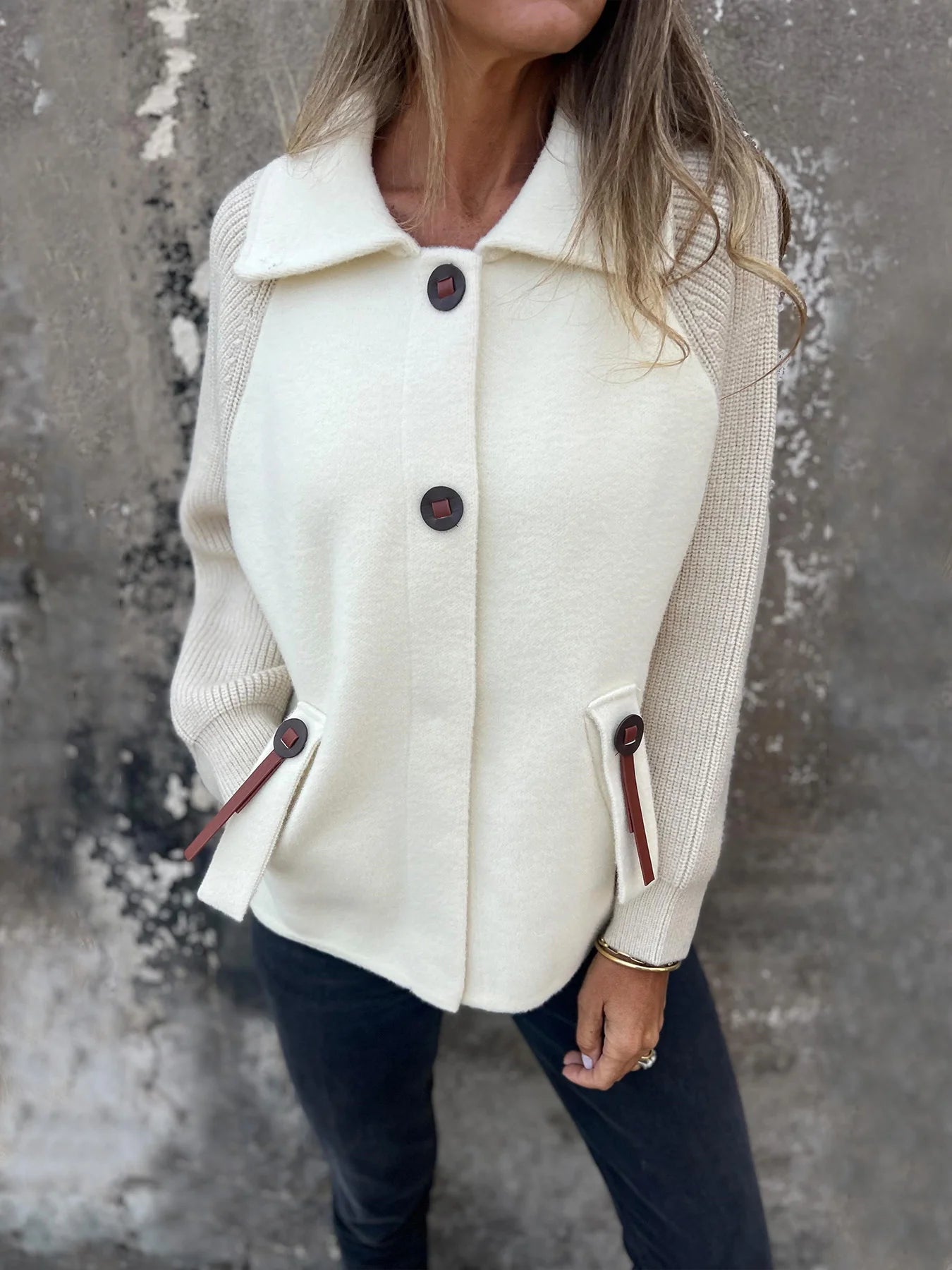 Women’s Soft Draped Lapel Cardigan Jacket