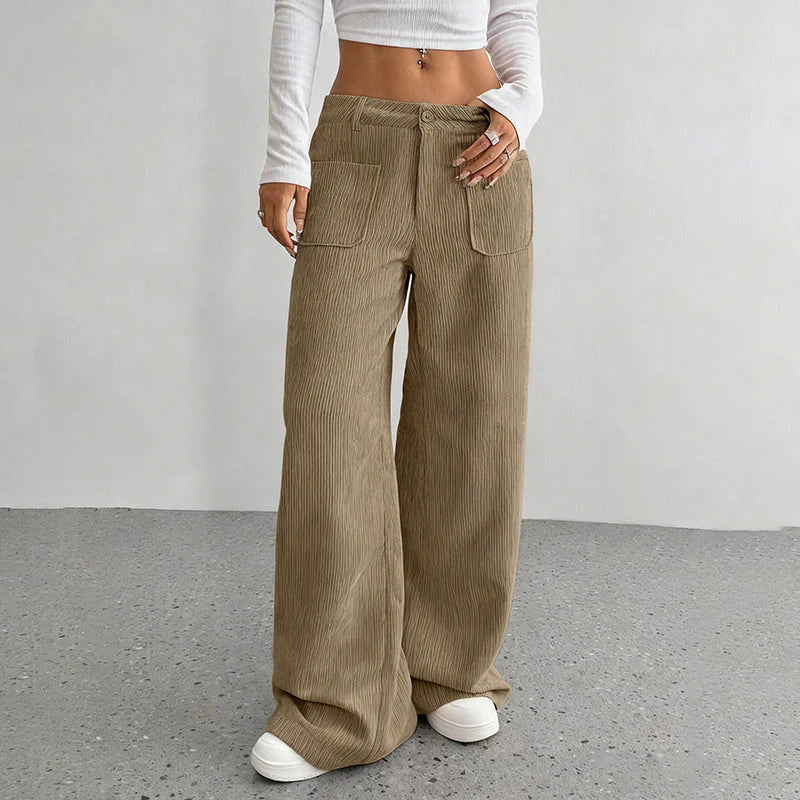 Women’s Soft-Touch High-Rise Relaxed Trousers
