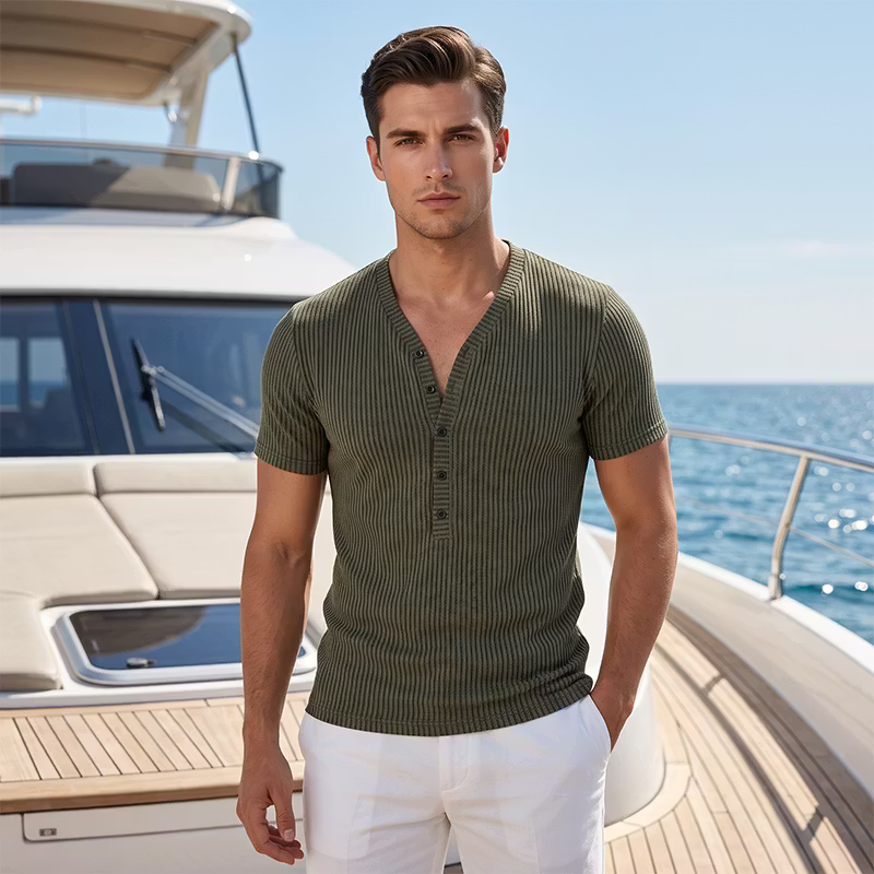 Men’s Short-Sleeve Henley T-Shirt