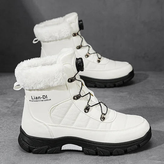 Men’s Winter Thermal Lined Hiking Shoes with Dial Lacing and Grip Sole