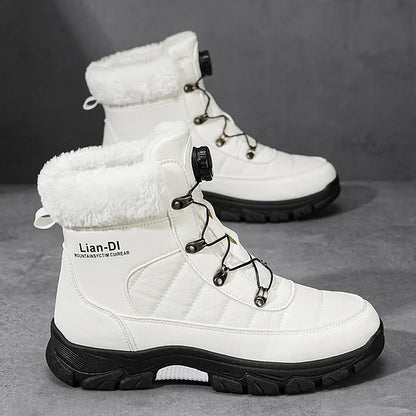 Men’s Winter Thermal Lined Hiking Shoes with Dial Lacing and Grip Sole