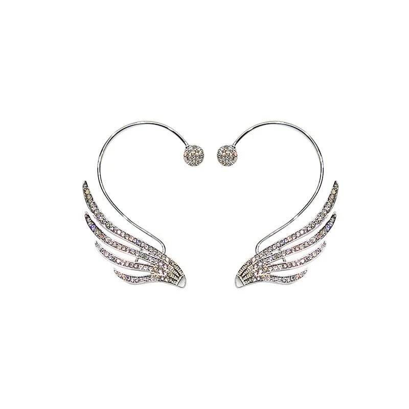 Women’s Angel Wing Crystal Ear Cuff Earrings