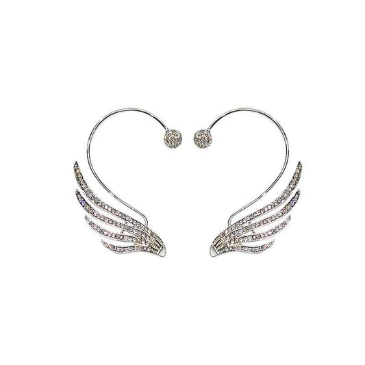Women’s Angel Wing Crystal Ear Cuff Earrings