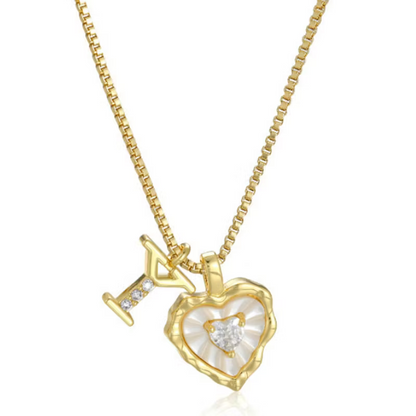 Women's Personalised Heart Initial Necklace