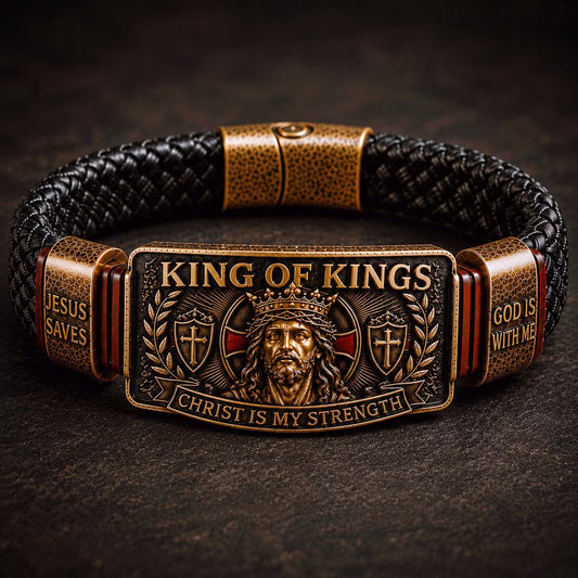 King of Kings Adjustable Christian Faith Bracelet