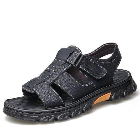 Soft Leather-Look Non-slip Beach Sandals for Men
