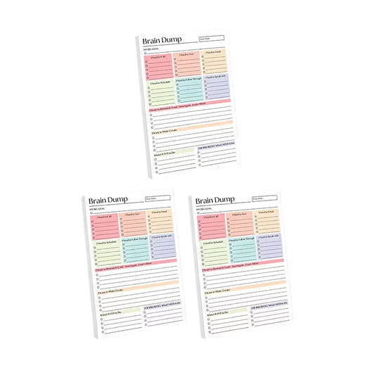 Daily Brain Dump Planning Pad