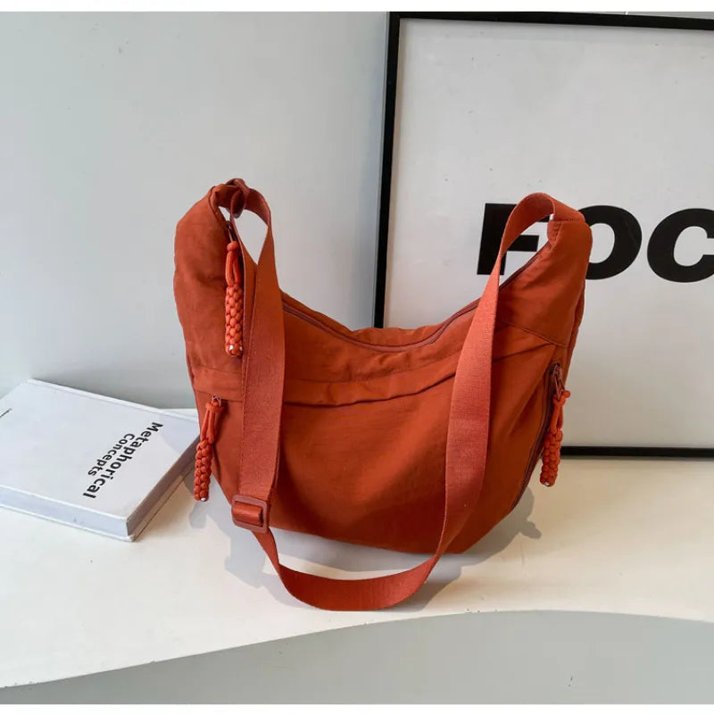 Women’s Multi-Pocket Nylon Crossbody Bag