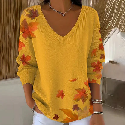 Knitted sweatshirt with long sleeves