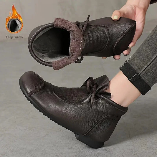 Women's Velvet Lining Mid Length Boots