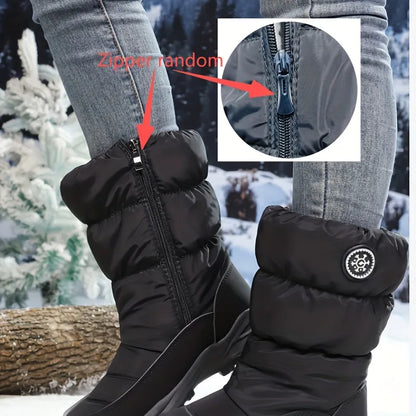 Women’s Water-Resistant Faux-Fur Mid-Calf Snow Boots