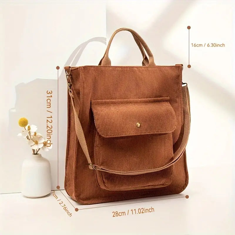 Corduroy Crossbody Bag for Women