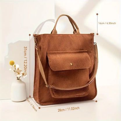 Corduroy Crossbody Bag for Women
