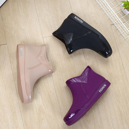 Women’s Short Waterproof Anti-Slip Rain Ankle Boots