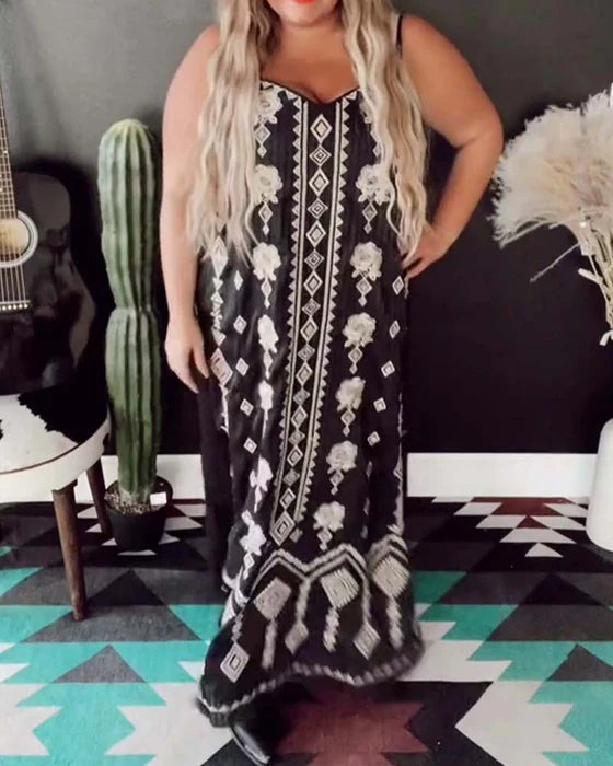 Women's Floral Spaghetti Strap Summer Dress