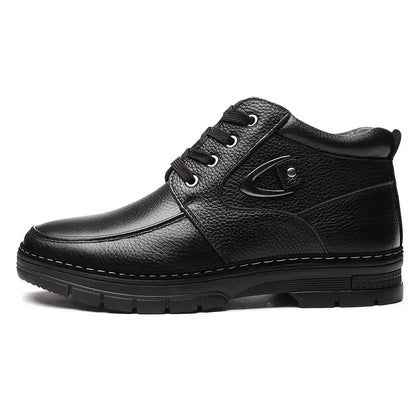Men's Thermal Leather-Look Winter Boots