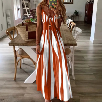 Women's Abstract Print Cami Maxi Dress