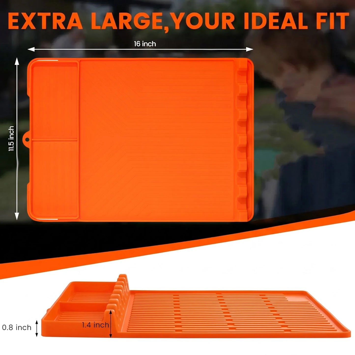 Silicone Grill Side Shelf Mat