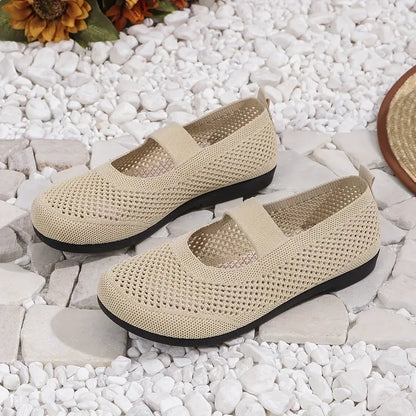 Women's Breathable Knit Slip-On Walkers